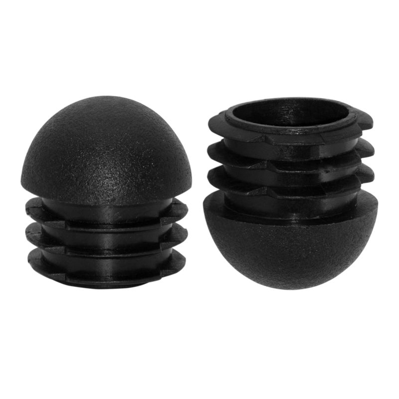 Flyshop 16-Pack 1-1/8", 28 mm Outside Diameter Black Plastic End Caps Round Tube Inserts Furniture Glides for Tables and Chairs - Image 1